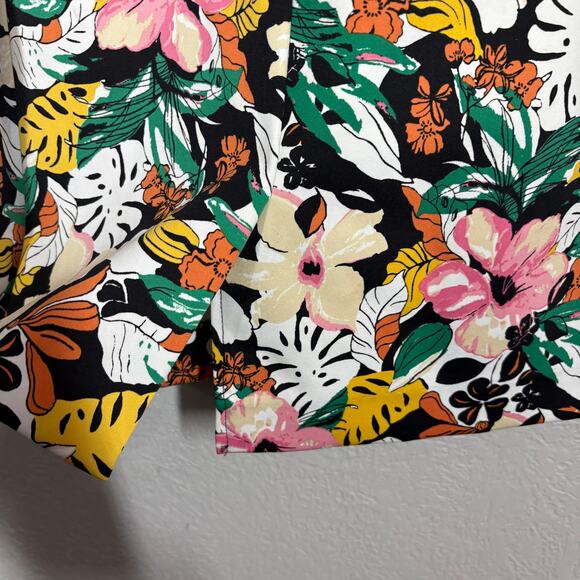 Lane Bryant Floral Print Stretch Skirt Knee Length Tropical Career Casual - 26 - Picture 3 of 4